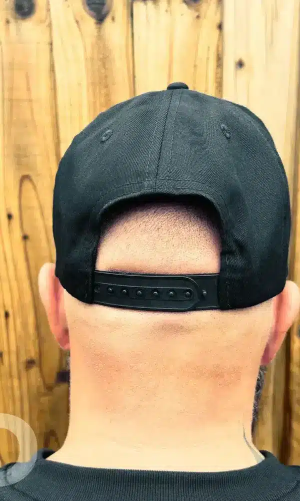 Back view of the fastening on the DROW Snapback