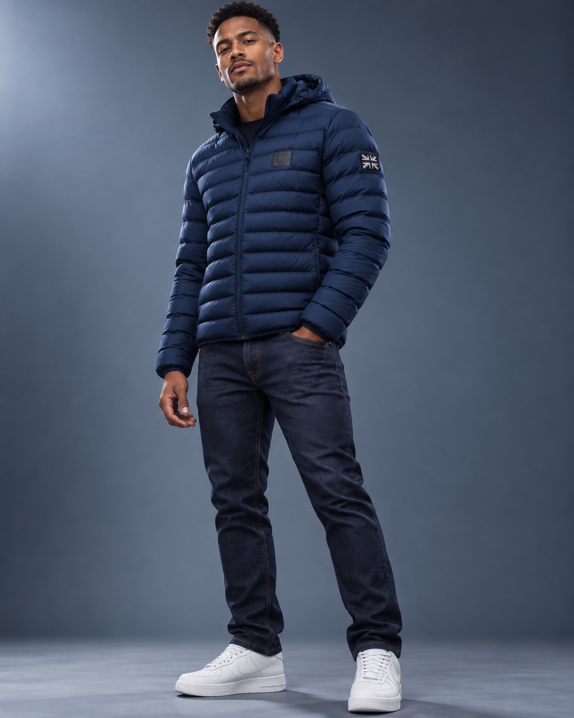 DROW Wear AJ Stealth Coat Navy Blue - Image 4