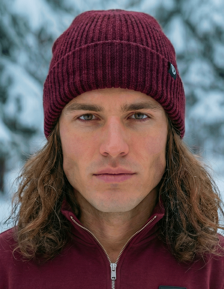 DROW BURGUNDY BEANIE - Image 2