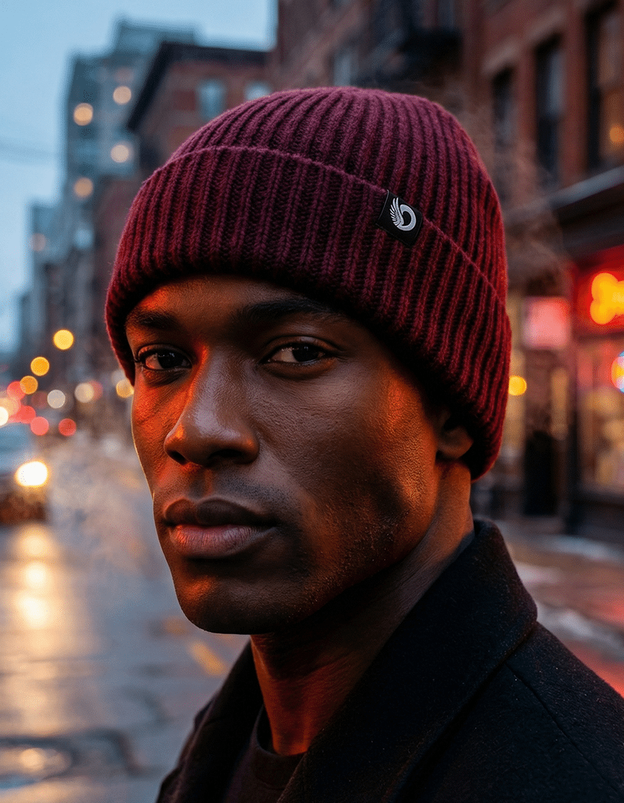 DROW BURGUNDY BEANIE - Image 4