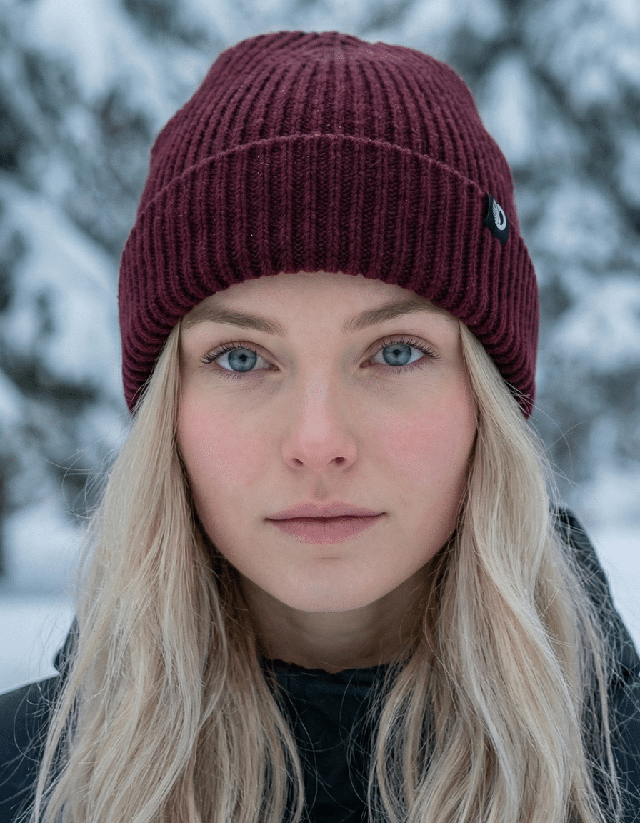 DROW BURGUNDY BEANIE - Image 3