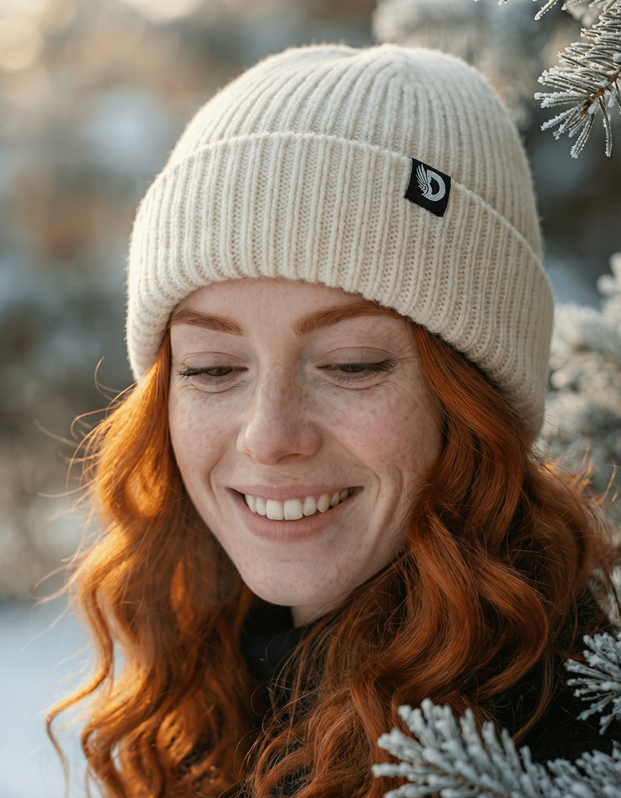 DROW CREAM BEANIE - Image 2