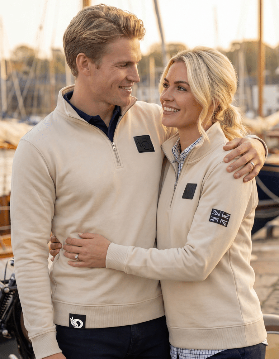 Smoked Oat Quarter Zip Sweatshirt - Image 4