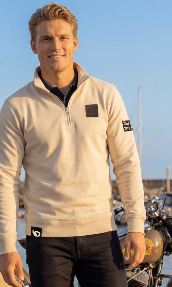 Smoked Oat Quarter Zip Sweatshirt