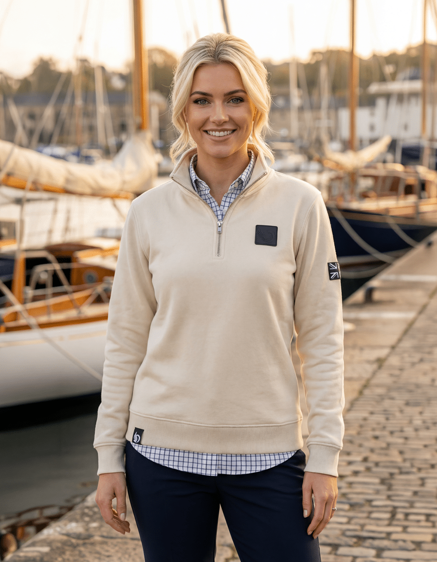 Smoked Oat Quarter Zip Sweatshirt