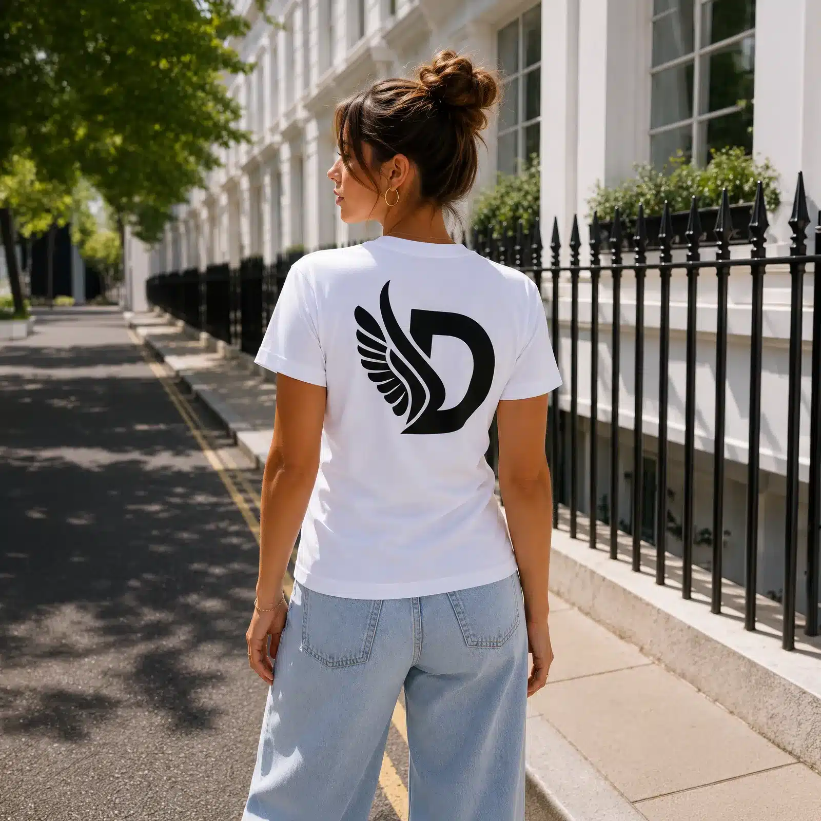 The Big D T-Shirt - White/Black