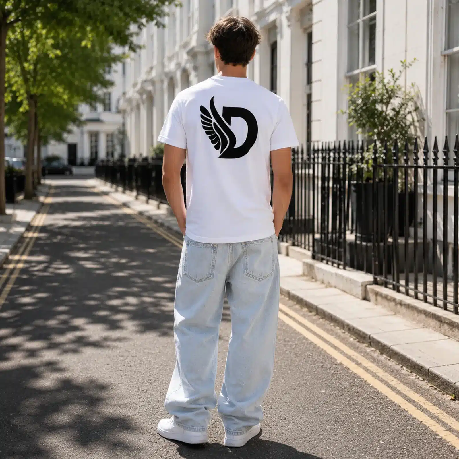 The Big D T-Shirt - White/Black