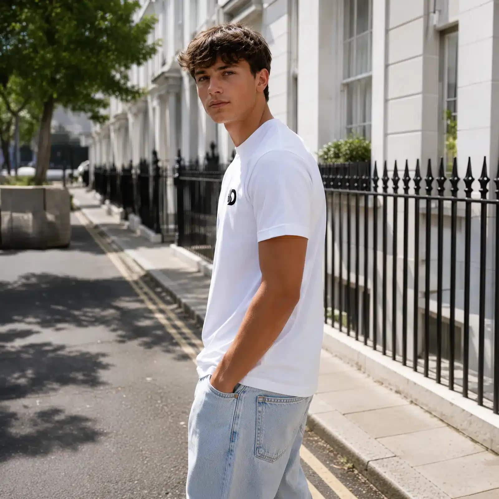 The Big D T-Shirt - White/Black - Image 3