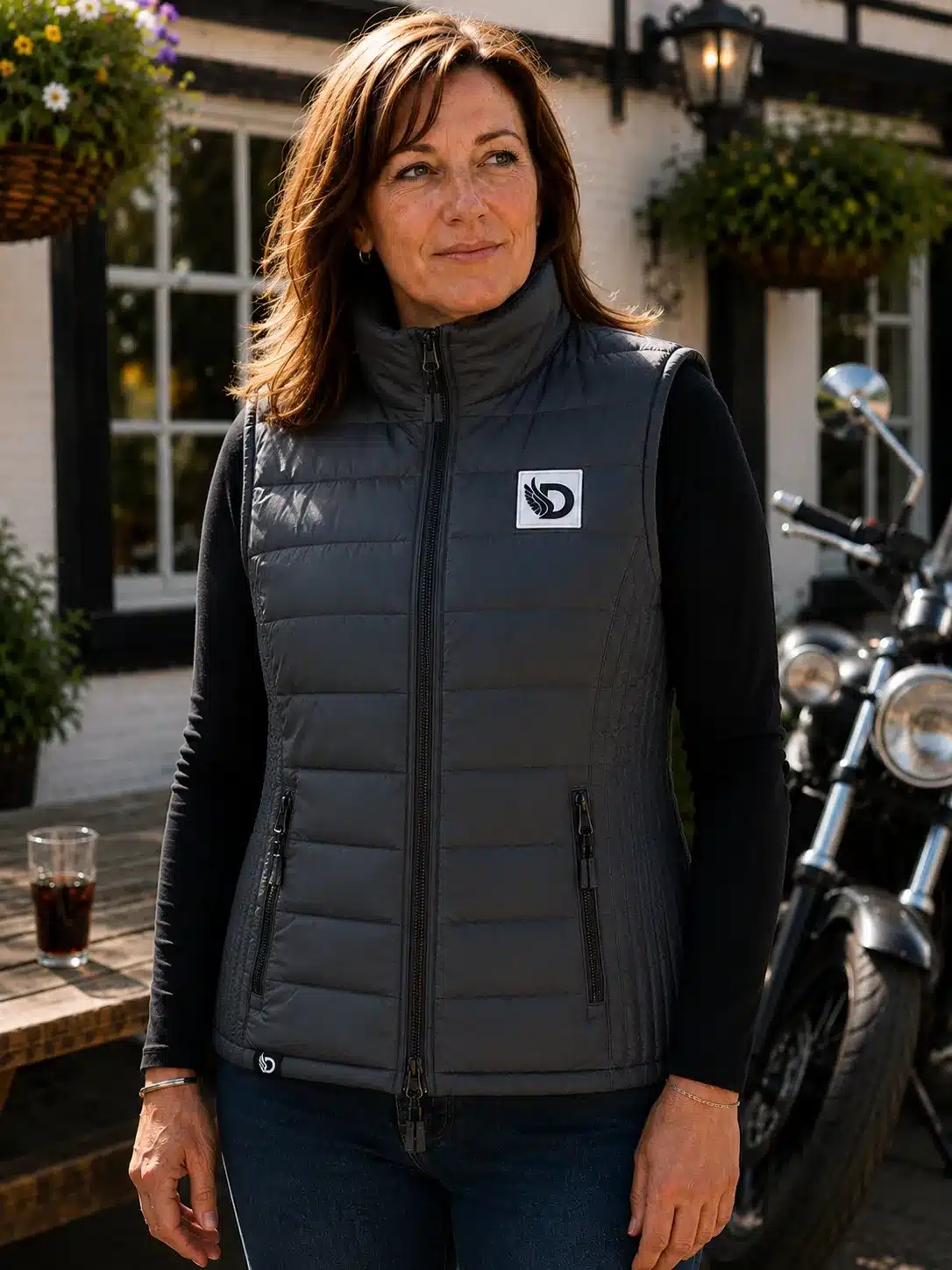 DROW Charcoal Lightweight Gilet - Image 3
