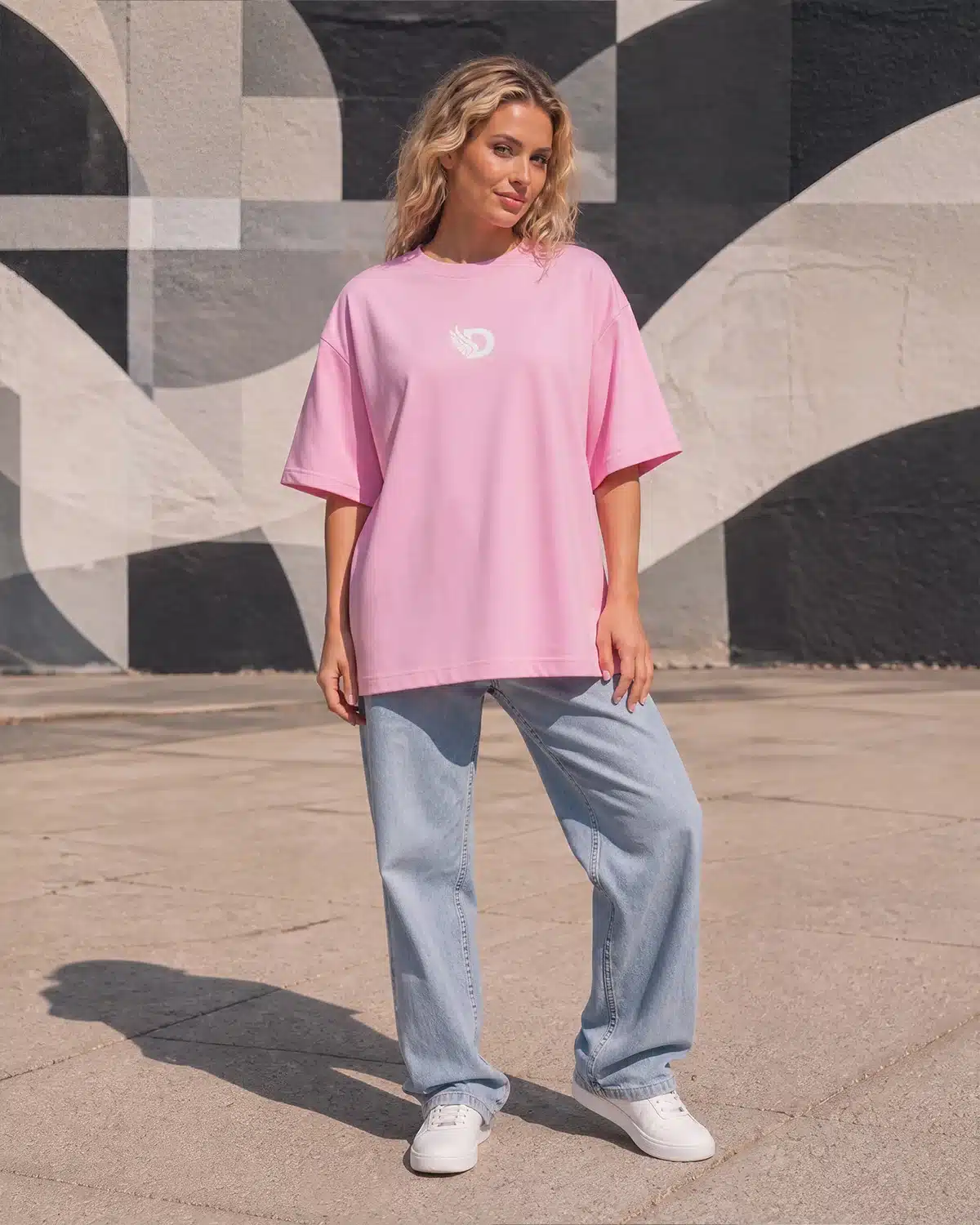 Fearless Pink Oversized Boyfriend Tee - Image 2